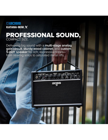 Amplificador BOSS Katana-Mini X 10W Bluetooth para guitarra