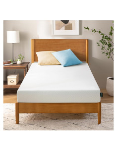 Colchón ZINUS Espuma Viscoelástica 12.7 cm Individual Té Verde