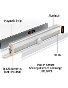 Luces LED con Sensor de Movimiento Molrebe - Paquete de 6 2