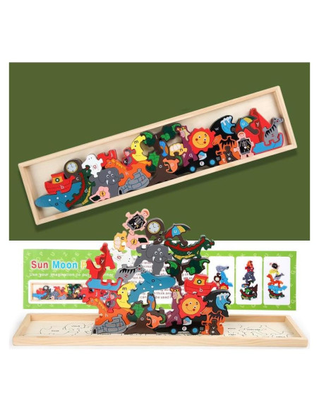 Rompecabezas Jumbo de Animales A-Z Happyramid - Madera Educativa