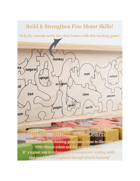 Rompecabezas Jumbo de Animales A-Z Happyramid - Madera Educativa