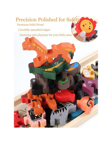 Rompecabezas Jumbo de Animales A-Z Happyramid - Madera Educativa