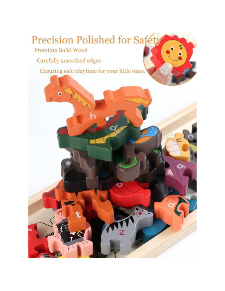 Rompecabezas Jumbo de Animales A-Z Happyramid - Madera Educativa