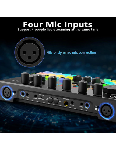 Paquete de Podcast para 2 con Mezclador DJ COMMANDER M100