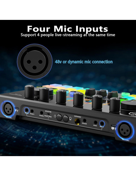 Paquete de Podcast para 2 con Mezclador DJ COMMANDER M100