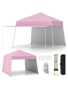 Carpa Plegable Goplus 4.3x2.8m con 2 Paredes Laterales UPF50+