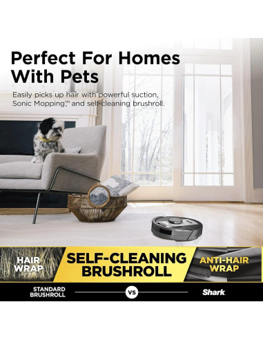 Aspiradora Robot Shark RV2400WD 2 en 1 con Trapeado Sonic