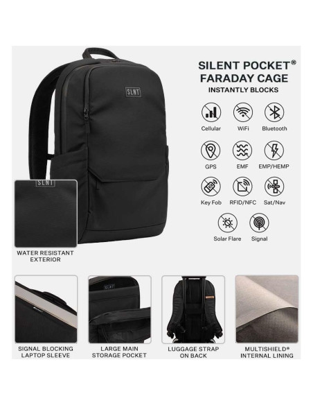 Mochila SLNT Faraday Esenciales 18L con Funda para Laptop