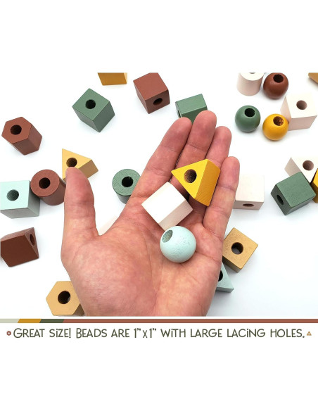 Cuentas de Madera LMC Products 125 Piezas para Niños 3+ Años