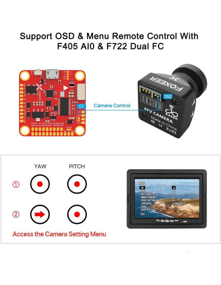 Cámara FPV Razer Mini 1200TVL CMOS 1/3" 22x22mm Ultra Ligera