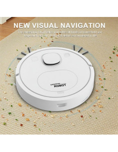 Aspiradora Robot Genérico 001 Blanca, Succión Potente y Silenciosa 2