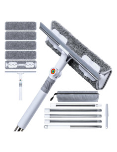 Kit de Limpieza de Ventanas CTIME 2 en 1 con Polo Extensible 80"