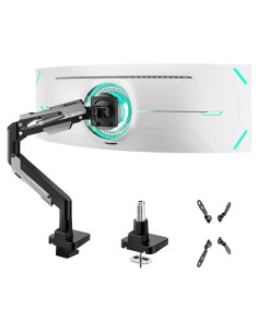 Brazo de Monitor ARES WING Soporte Gas 24-57" hasta 30 kg Negro