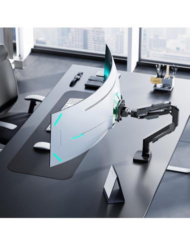 Brazo de Monitor ARES WING Soporte Gas 24-57" hasta 30 kg Negro
