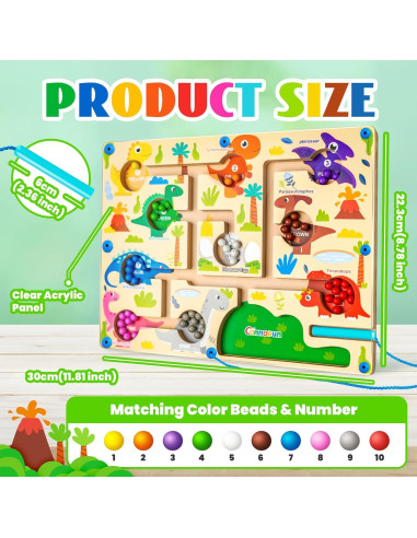 Rompecabezas Magnético Montessori Commodum 33x23 cm para Niños