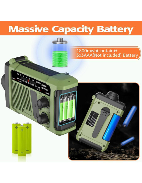 Radio Meteorológica de Emergencia Rui Hua P96 AM FM Carga Solar