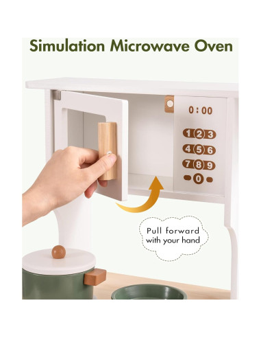 Cocina de Juguete de Madera ROBOTIME con Dispensador de Hielo