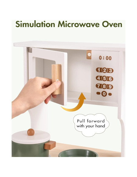 Cocina de Juguete de Madera ROBOTIME con Dispensador de Hielo