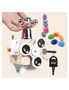 Cubo Busy Montessori ALaLatois para Niños 3+ Actividades Sensoriales