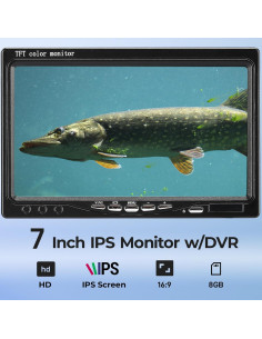 Cámara de Pesca Submarina Eyoyo 1080P con Monitor 7" y DVR 2