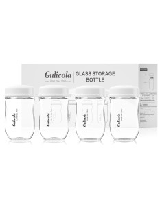 Botellas de Almacenamiento de Leche Materna de Vidrio 160ml - 4 Unidades