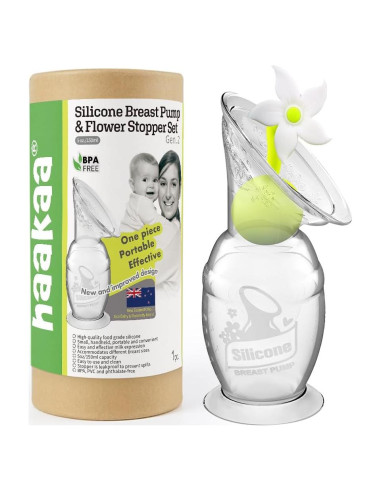 Bomba de Pecho Manual Haakaa 150ml Silicona Grado Alimenticio