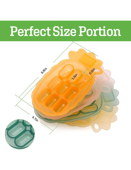 Bandeja de congelador de silicona Haakaa para bebés - Libre de BPA