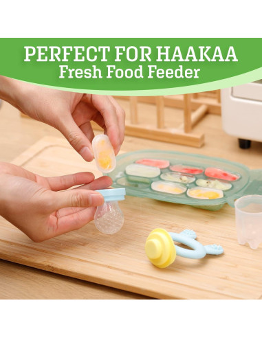 Bandeja de congelador de silicona Haakaa para bebés - Libre de BPA