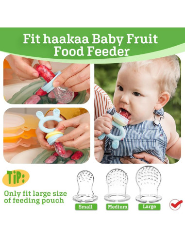 Bandeja de congelador de silicona Haakaa para bebés - Libre de BPA