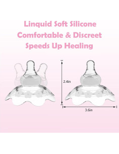 Protectores de Pezones para Lactancia 2 Unidades Silicona Suave 2
