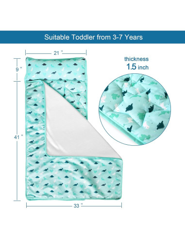 Colchoneta para Siesta Niños 127x53 cm Suave y Acogedora