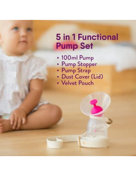 Bomba de Pecho Manual NatureBond de Silicona 100ml - Set Completo
