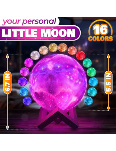 Lámpara Nocturna LED Galáctica SVICHOCHKA 15 cm - 16 Colores 2