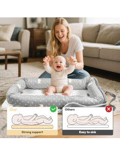 Cuna Portátil para Bebés 0-24 Meses Algodón Transpirable 2