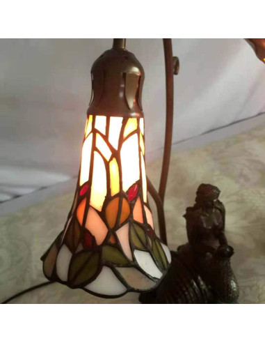 Lámpara de Mesa Tiffany Bieye L10625 Vidrio Templado 50.8 cm