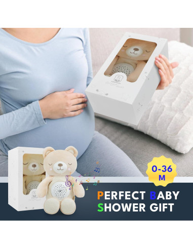 Animal de Peluche Musical Cottonbebe con Luz Nocturna 33cm