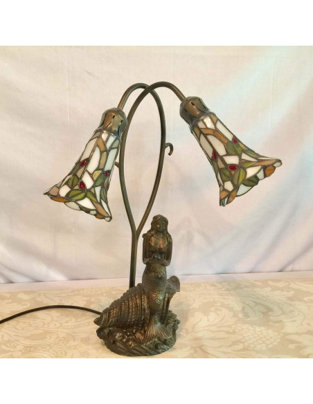 Lámpara de Mesa Tiffany Bieye L10625 Vidrio Templado 50.8 cm