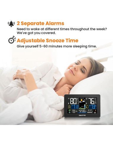 Estación Meteorológica SMARTRO SC93 Inalámbrica Interior Exterior