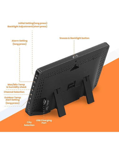 Estación Meteorológica SMARTRO SC93 Inalámbrica Interior Exterior