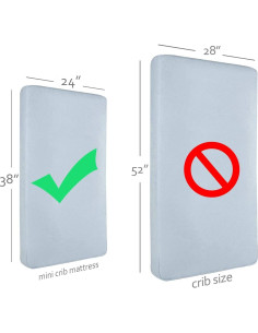 Sábana Ajustada Impermeable Moonsea para Cuna Mini 96.5x60.9 cm 2