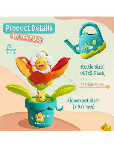 Juguete de Baño para Bebés Seeyoo Regadera de Flores 3+ Años
