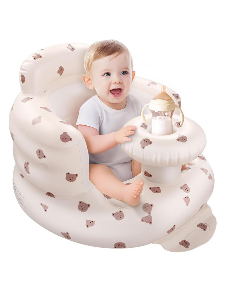 Asiento Inflable para Bebés Arscniek Beige Cabeza de Oso