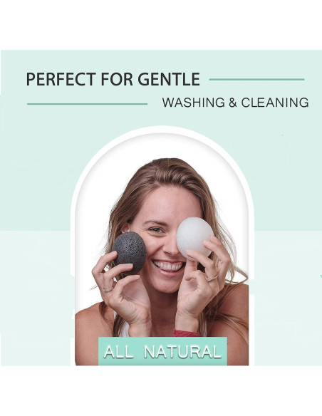 Esponja Konjac PureSOL - Carbón Activado - Facial Natural 100%