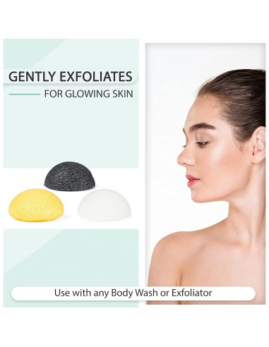 Esponja Konjac PureSOL - Carbón Activado - Facial Natural 100%