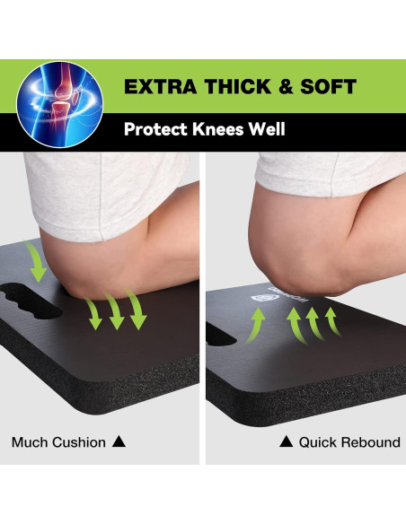 Almohadilla de Rodillas WORKPRO Acolchada 44.5x27.9cm Negra
