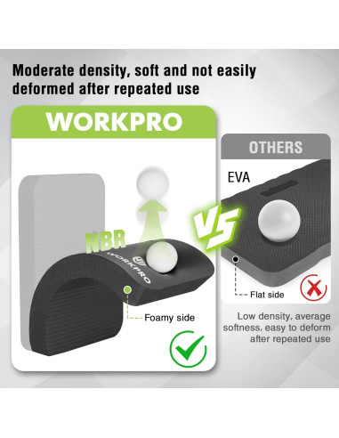 Almohadilla de Rodillas WORKPRO Acolchada 44.5x27.9cm Negra