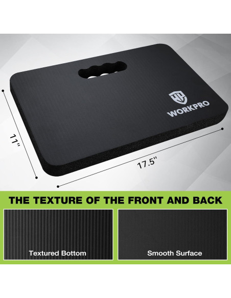 Almohadilla de Rodillas WORKPRO Acolchada 44.5x27.9cm Negra