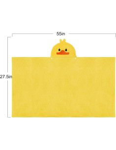 Toalla con Capucha ROMASA para Bebés 70x140 cm Amarillo 2