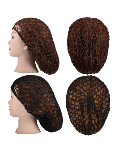 3 Gorras de Red de Cabello Snood Giugu de Rayón Suave