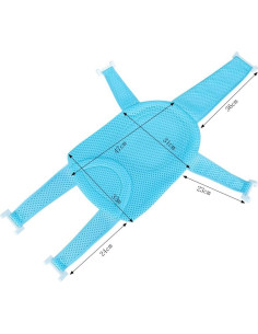 Almohadilla de Baño para Bebé Azul - Red de Soporte Ajustable 2